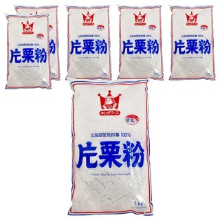 王印 King Foods 片栗粉 北海道產馬鈴薯 100%, 1kg, 6包