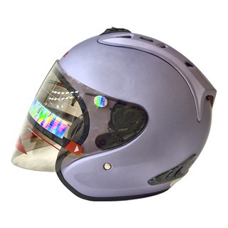 普通型露臉式機車防護頭盔 含一層護目鏡 R3-A6, 消光紫色