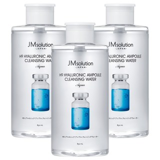 JMsolution 肌司研 H9玻尿酸溫和卸妝水 深層滲透 徹底卸除彩妝 9種玻尿酸配方 溫泉水, 850ml, 3瓶