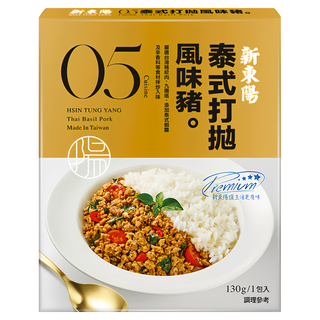 新東陽 泰式打拋風味豬 130g/包, 經高溫高壓殺菌處理, 1盒