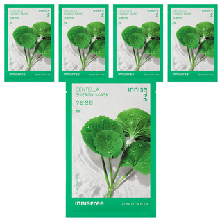 INNISFREE 台灣公司貨 我的真萃能量面膜 積雪草 22ml, 1片, 5個