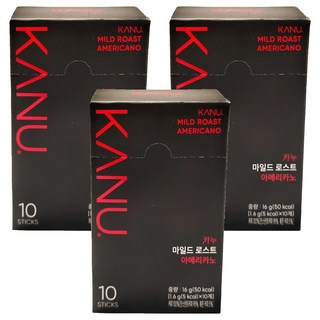 KANU 經典美式黑咖啡 極細研磨 好沖無顆粒 濃郁道地美式, 1.6g, 10條, 3盒
