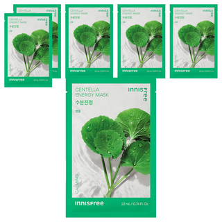 INNISFREE 台灣公司貨 我的真萃能量面膜 積雪草 22ml, 1片, 6個