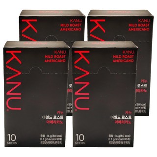 KANU 經典美式黑咖啡 極細研磨 好沖無顆粒 濃郁道地美式, 1.6g, 10條, 4盒
