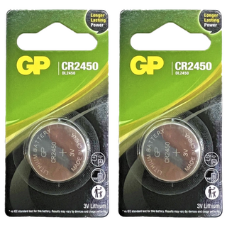 GP Batteries 超霸 CR2450 鈕型鋰電池, 2個, 1入