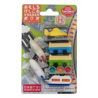 Iwako 造型橡皮擦 交通工具 Set, 1盒