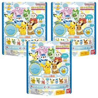 BANDAI 入浴球 寶可夢 角色玩具收藏 款式隨機, 75g, 3個