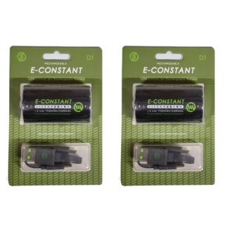 E-CONSTANT 恆旭 TYPE-C充電 1.5V鋰電池 D1號電池 7950mWh/5300mAh, 2個, 1入