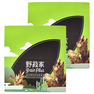 grain plus 野菽家 海苔藜麥堅果營養棒, 低卡低糖 高纖維, 210g, 2盒