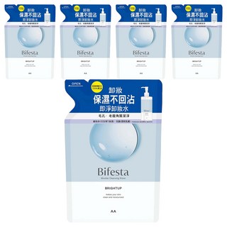 Bifesta 碧菲絲特 抗暗沉即淨卸妝水 補充包 保濕不回沾 輕鬆卸妝 柔滑輕拭, 360ml, 5包
