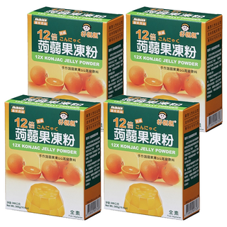 FAIRSEN 惠昇食品 好媽媽 12倍蒟蒻果凍粉, 優質凝膠 口感滑嫩有彈性 富含膳食纖維 全素可食 清爽易飽足, 300g, 4盒