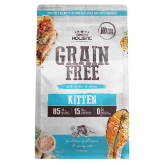 ABSOLUTE HOLISTIC 幼貓 貓糧, 雞肉+鮭魚, 1.36kg, 1袋