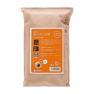 出雲屋炭八 櫥櫃專用寬版調濕木炭 中袋 象牙米 日本, 100g, 1L, 1個