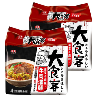 味王 大食客 酸菜麻辣牛肉湯麵 93g, 8包