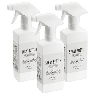 ECHO方型噴霧罐-400ml - 簡約設計、噴霧細膩、可重複填充 適用酒精/清潔劑/化妝水, 單色, 3個