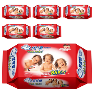 拭拭樂 嬰兒柔濕巾 85抽 EDI超純水 親膚水潤 台灣製造, 85張, 6包