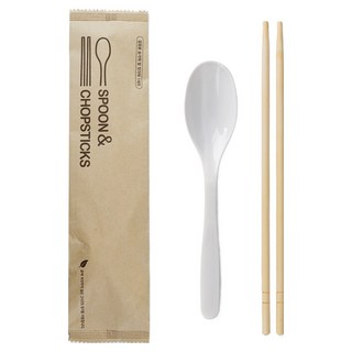 Bloom at home 高級白色與木質餐具組, 50套