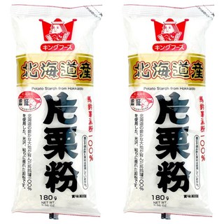 王印片栗粉 2入-北海道馬鈴薯澱粉 適用於各式料理、油炸、勾芡、烘焙 家庭必備, 180g