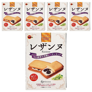 BOURBON 北日本 葡萄乾夾心派, 125.4g, 5盒