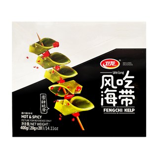 衛龍 風吃海帶, 滑脆爽口 香辣 海洋鮮味, 400g, 1盒