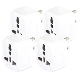 Dr.AV 聖岡科技 台灣專用萬國轉換插頭 3孔 TNT-85, 白色, 4個, 4cm