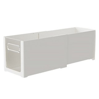 GGUMIGGA 可調節長度食品儲藏室收納盒 附把手款, 白色, 1個