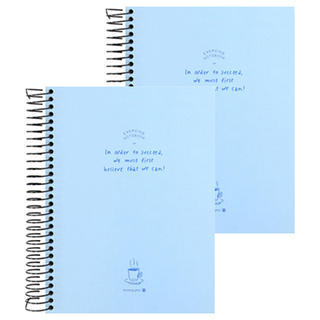 morning glory 加強厚無線彈簧練習簿, 顏色隨機, 2本