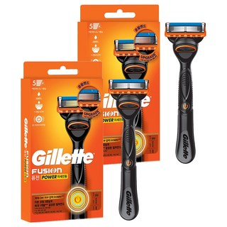 Gillette 吉列 正品 Fusion Power 刮鬍刀手柄 + 刀片組, 2套