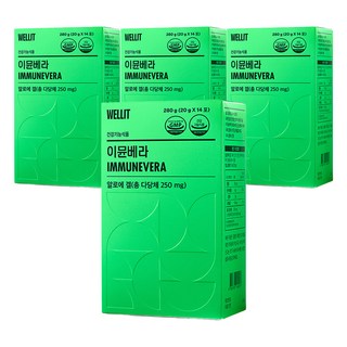 웰릿 이뮨베라 면역력 알로에 젤리 250mg, 280g, 4박스