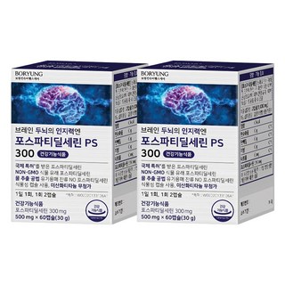보령 브레인 두뇌의 인지력엔 포스파티딜세린 PS 300 30g, 60정, 2개