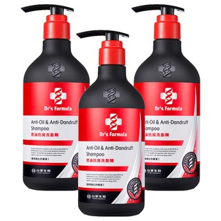 台塑生醫 Dr's Formula 控油抗屑洗髮精, 580g, 3瓶