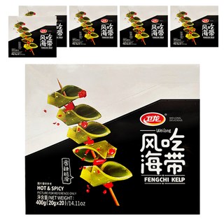 衛龍 風吃海帶, 滑脆爽口 香辣 海洋鮮味, 400g, 6盒