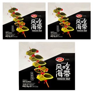 衛龍 風吃海帶, 滑脆爽口 香辣 海洋鮮味, 400g, 3盒
