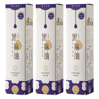 CO'DAY 好日籽 黑麻油, 梅山特產 100%黑芝麻, 500ml, 3瓶