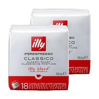 illy 意利咖啡 Classico阿拉比卡豆中焙咖啡膠囊, 6.7g, 18顆, 2包