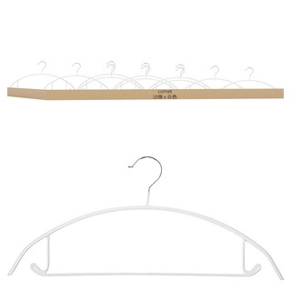 comet Home 防肩膀變形防滑衣架, 白色, 10個