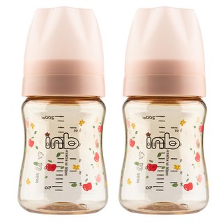 inb 2合1 PPSU奶瓶, 無奶嘴, Beige Pink, 200ml, 2入