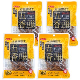 太珍香 五香豆絲 黃 非基因改造豆 古法精緻, 4包, 90g