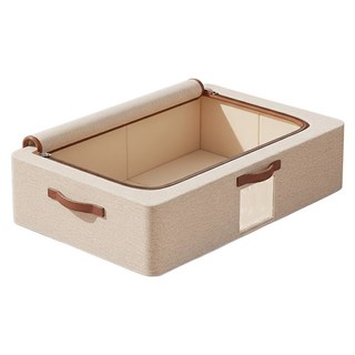 小麥購物 抽屜式床底儲物箱 30L L1440, 1個, 米白色