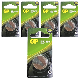 GP Batteries 超霸 CR2450 鈕型鋰電池, 5個, 1入