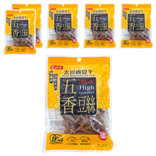 太珍香 五香豆絲 黃 非基因改造豆 古法精緻, 6包, 90g