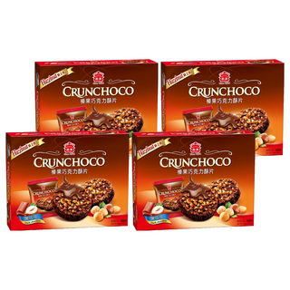 義美 榛果巧克力酥片 奶素 黑可可, 280g, 4盒