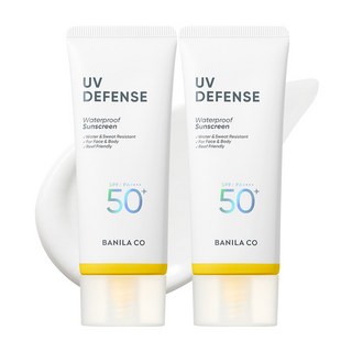 BANILA CO 芭妮蘭 UV Defense防水防曬乳 SPF50+ PA++++, 100ml, 2條