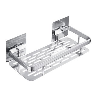妃妃嚴選 太空鋁浴室收納架 四方架, 標準款, 銀色, 黑色, 1個