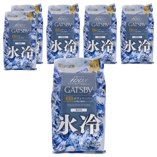 GATSBy 日本原裝進口 涼感身體濕紙巾 冰涼無香, 6個, 45g, 30張