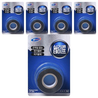 Vtech 자가 융착 실리콘 테이프 흑색, 5개