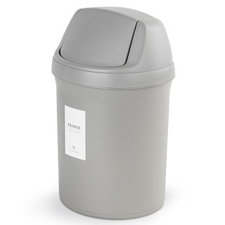 Changsin Living 昌信生活 FRANCO 半橢圓形搖蓋垃圾桶 7L, 灰色