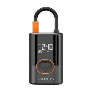 HANLIN 多功能電動打氣機 CAR006S 適用於汽車、機車、自行車和球類充氣, 黑色, 1個