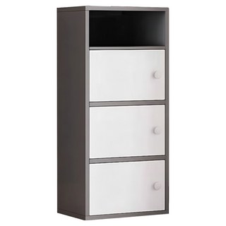 家工場三門一格收納櫃 NS_441-HX, 灰色 + 白色, 42 x 30 x 89cm