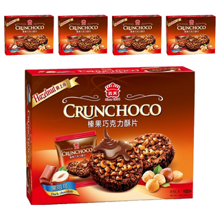 義美 榛果巧克力酥片 奶素 黑可可, 280g, 5盒